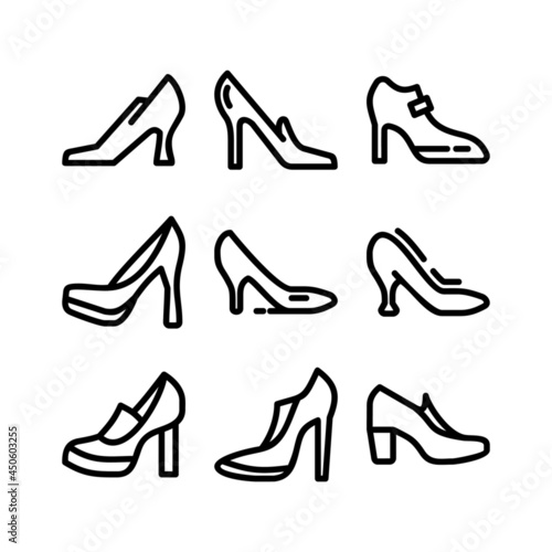 high heels icon or logo isolated sign symbol vector illustration - high quality black style vector icons 