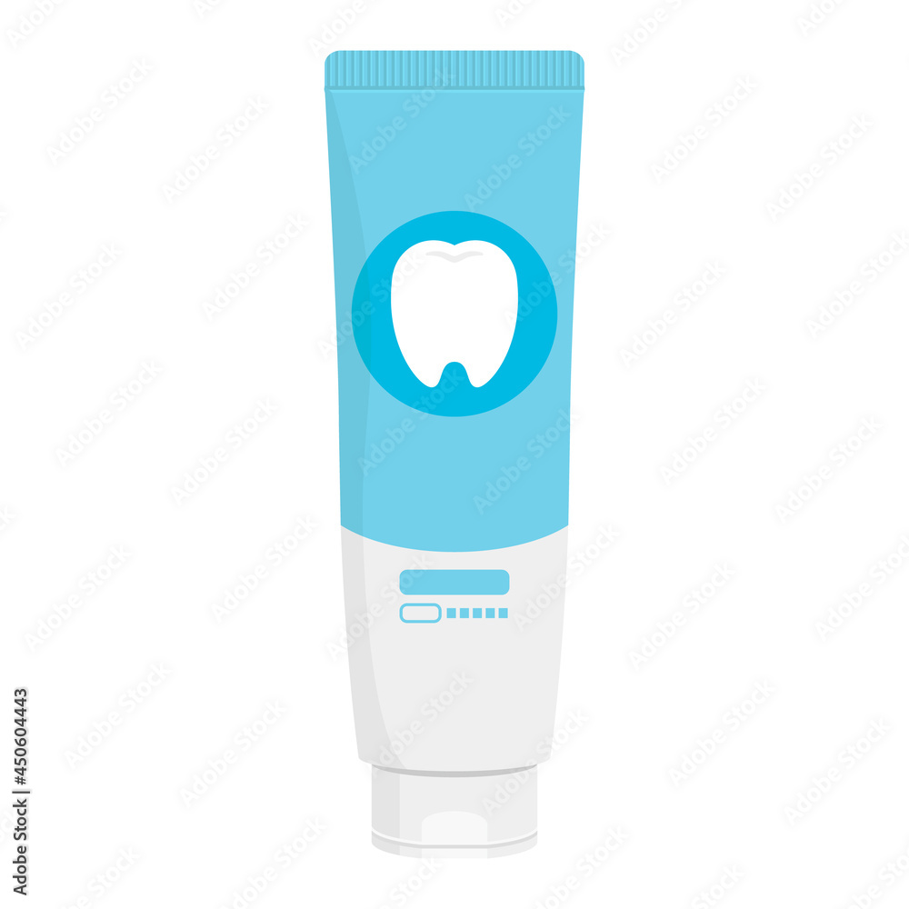 Vector illustration of blue toothpaste isolated on background. Vector illustration of blue toothpaste isolated on background.