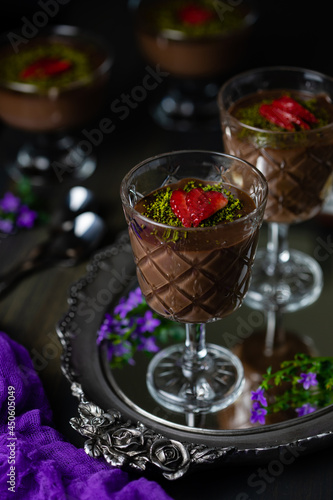 Chocolate pudding  photo