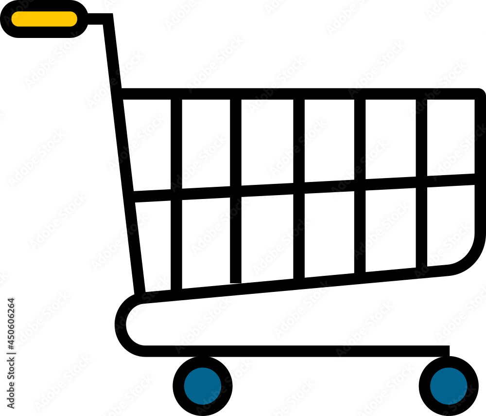 Trolley cart icon. Shopping concept icon style Trolley cart icon. Shopping concept icon style