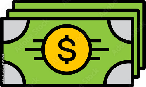 Money cash icon. Shopping concept icon style photo