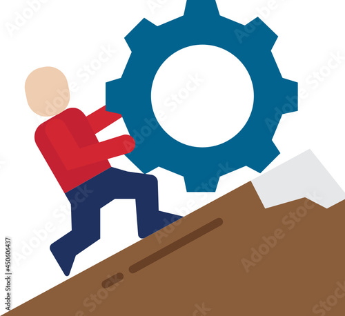 Hard work icon. Business motivation concept icon style