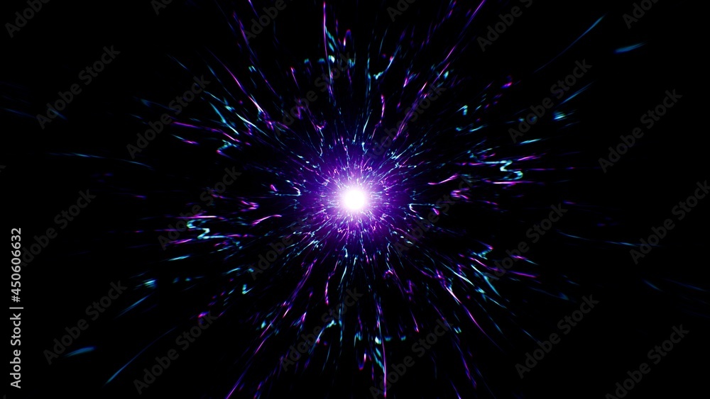 Fototapeta premium Glow Neon Light Energy Burst Effect