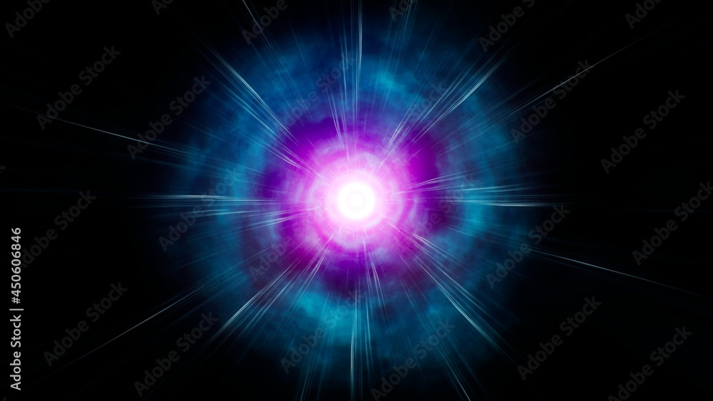 Shining Neon Energy Star Background