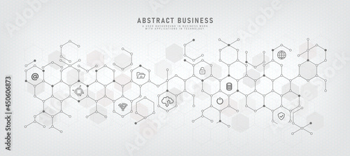 IT technology and support vector illustration with concepts with icons related to digital networks used in business and cybersecurity services software application Server and Wireless