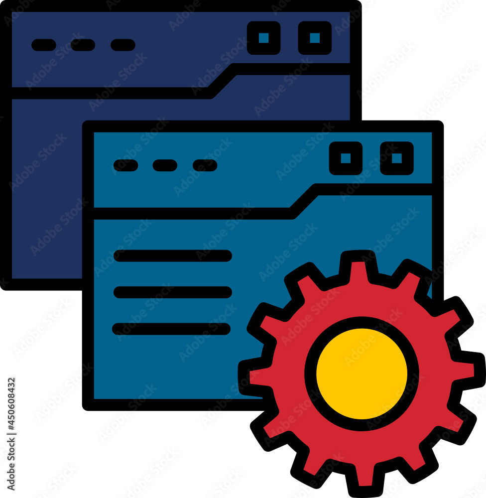Website setting icon. Technology concept icon style Website setting icon. Technology concept icon style