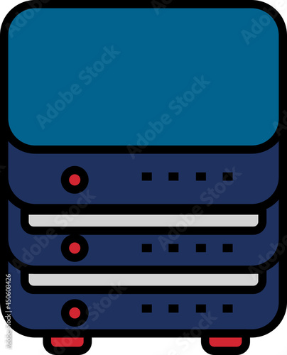 Network database icon. Technology concept icon style