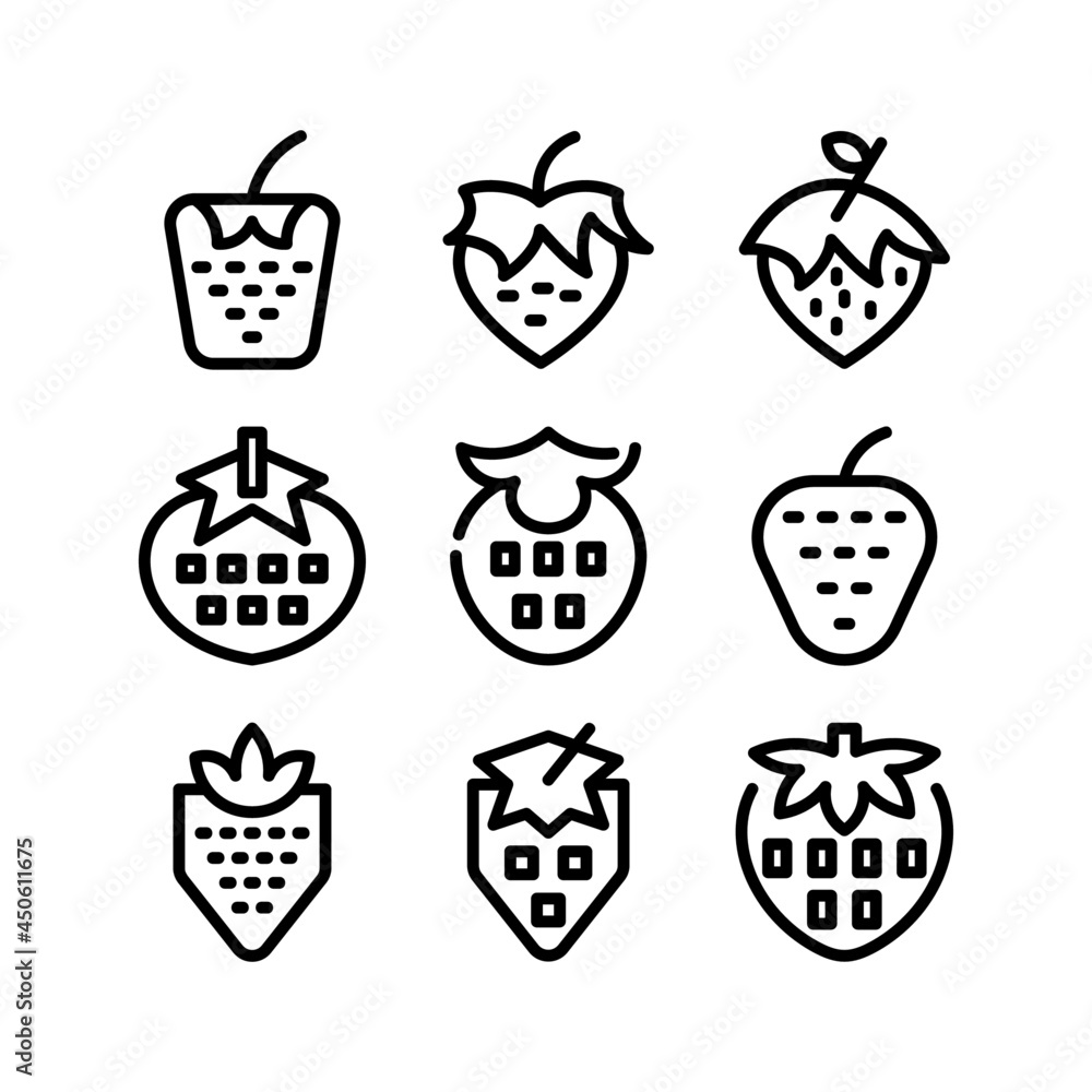 Fototapeta premium strawberry icon or logo isolated sign symbol vector illustration - high quality black style vector icons 