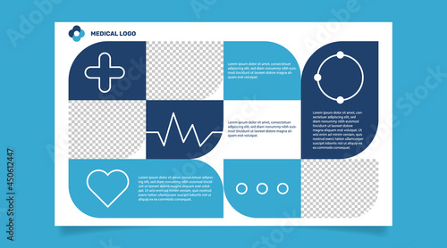 Flat medical infographic template. - Vector.
