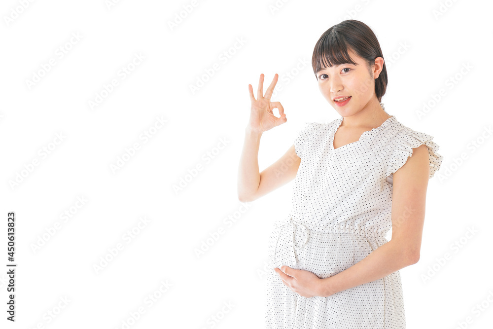 妊娠した若い女性 妊娠した若い女性