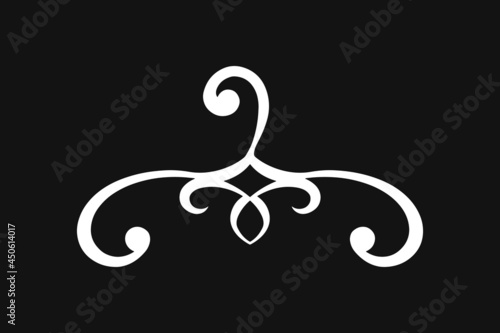Vintage hanger clipart. Vector stock illustration. EPS 10