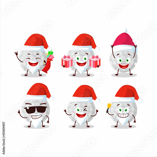 Santa Claus emoticons with handball cartoon character