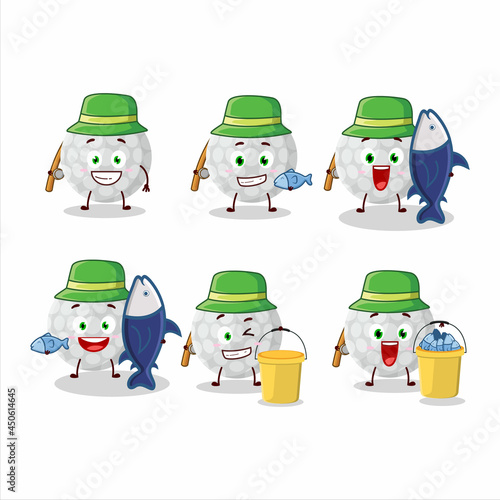 A fisherman handball cartoon picture catch a big fish