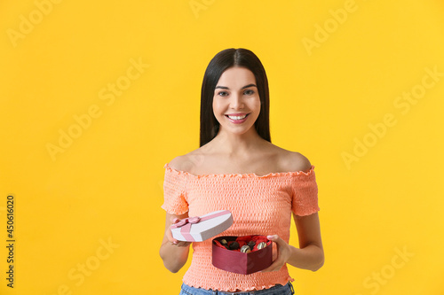 Beautiful young woman with ...