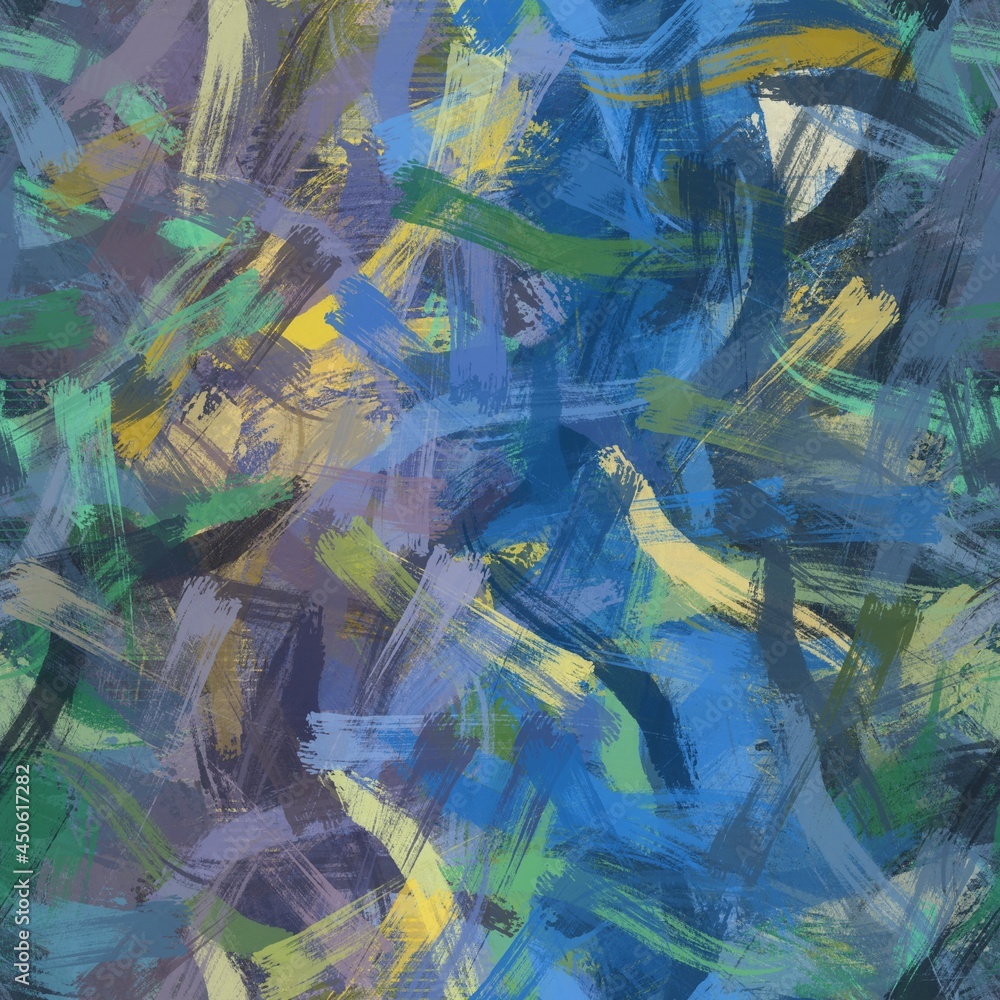 Seamless random faux digital paint stroke pattern print. High quality illustration. Procedural painting with realistic brush strokes in bright trendy colors. Abstract art for surface design and print. Seamless random faux digital paint stroke pattern print. High quality illustration. Procedural painting with realistic brush strokes in bright trendy colors. Abstract art for surface design and print.