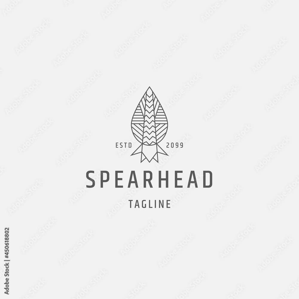 Spear logo icon design template flat vector illustration Spear logo icon design template flat vector illustration