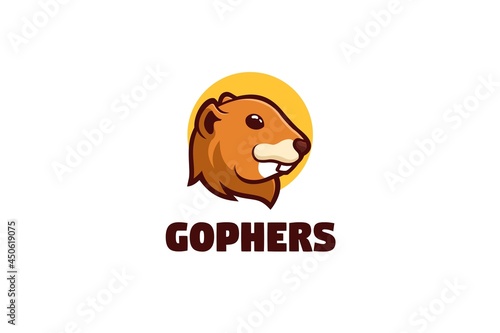 Cute Gophers Mascot Logo Template photo