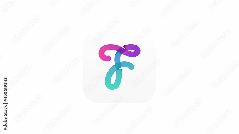 Dynamic fresh colorful logo letter F Dynamic fresh colorful logo letter F