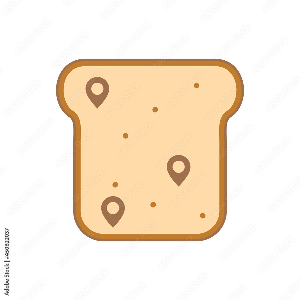 Illustration Vector Graphic of Bread Store Location Logo. Perfect to use for Technology Company