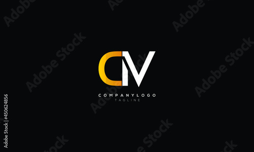 AV VA A AND V Abstract initial monogram letter alphabet logo design