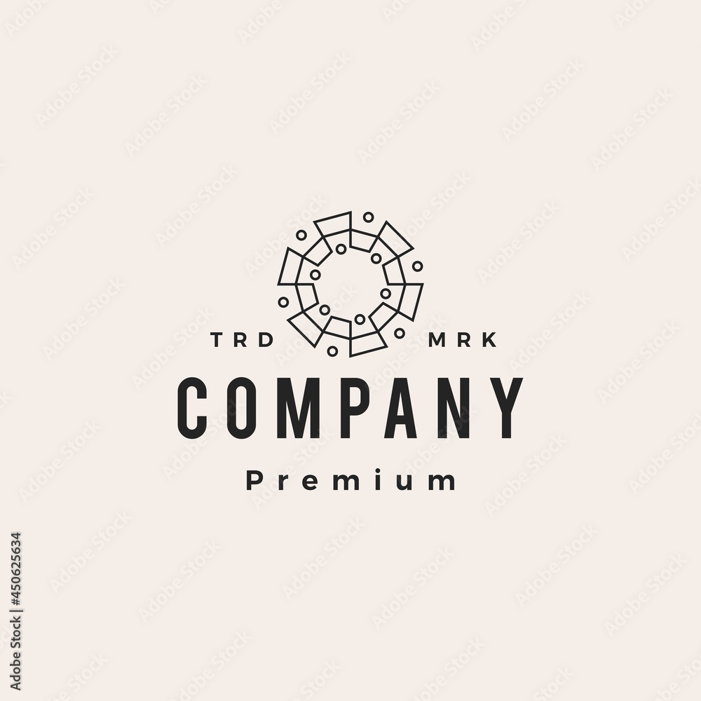 Obraz premium twelve people family team group of 12 human hipster vintage logo vector icon illustration