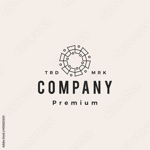 twelve people family team group of 12 human hipster vintage logo vector icon illustration