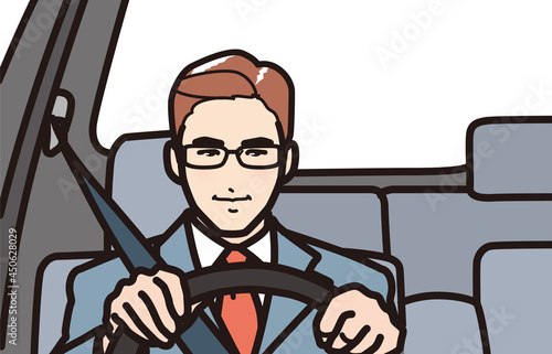 運転するビジネスマン