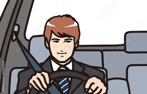 運転するビジネスマン