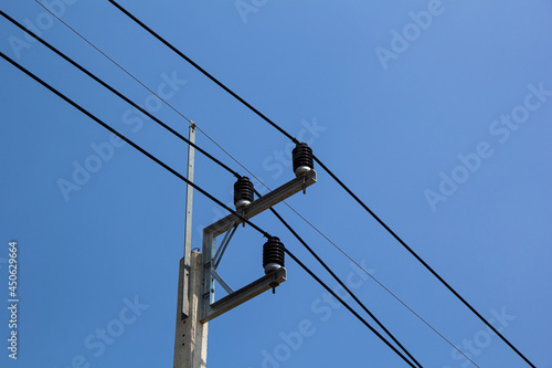 Wallpaper Mural electricity post with clear blue sky Torontodigital.ca