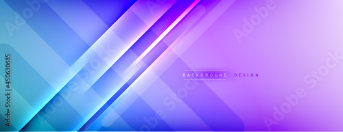 Abstract background - lines composition created with lights and shadows. Technology or business digital template. Trendy simple fluid color gradient abstract background with dynamic