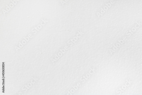 White polystyrene. Texture of expanded polystyrene close up. Styrofoam foam