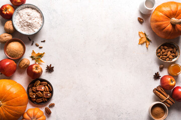 Autumn fall baking background