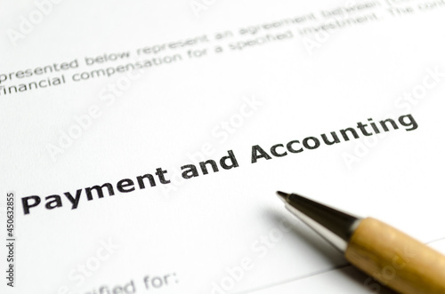 Payment and accounting with wooden pen