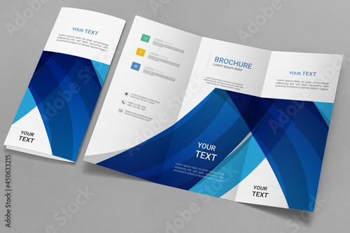Modern trifold business brochure design template