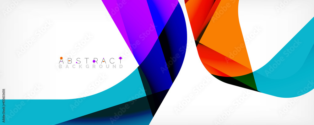 Minimal abstract background - color overlapping shapes on white with shadow lines. Vector Illustration For Wallpaper, Banner, Background, Landing Page Minimal abstract background - color overlapping shapes on white with shadow lines. Vector Illustration For Wallpaper, Banner, Background, Landing Page