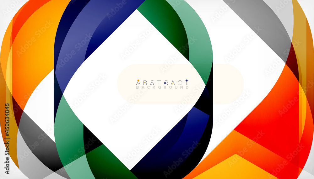 Abstract square shape with overlapping waves, minimal geometric background. Vector Illustration For Wallpaper, Banner, Background, Landing Page Abstract square shape with overlapping waves, minimal geometric background. Vector Illustration For Wallpaper, Banner, Background, Landing Page