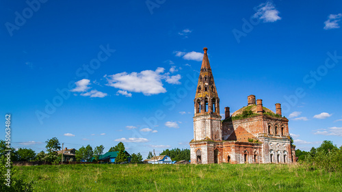 landscape of a destroyed Orthodox church