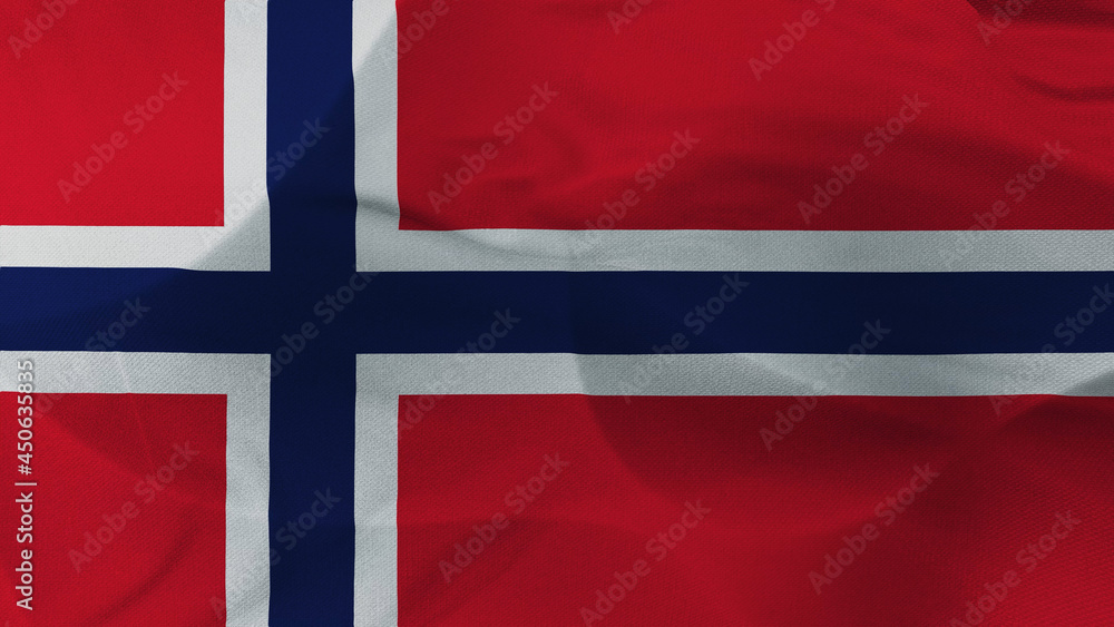 Fototapeta premium Close up 3d video 4k waving flag Norvege