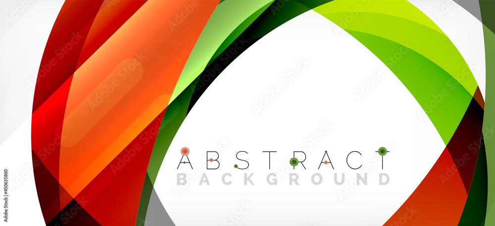 Geometric abstract background. Circle created with overlapping color shapes. Vector Illustration For Wallpaper, Banner, Background, Landing Page Geometric abstract background. Circle created with overlapping color shapes. Vector Illustration For Wallpaper, Banner, Background, Landing Page