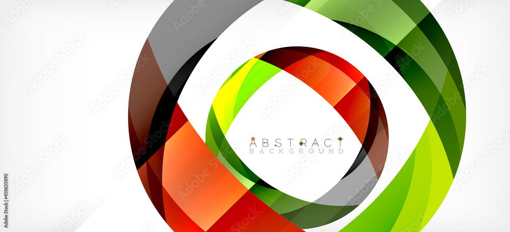 Color circle shapes, minimal geometric background. Trendy dynamic composition. Vector Illustration For Wallpaper, Banner, Background, Landing Page Color circle shapes, minimal geometric background. Trendy dynamic composition. Vector Illustration For Wallpaper, Banner, Background, Landing Page