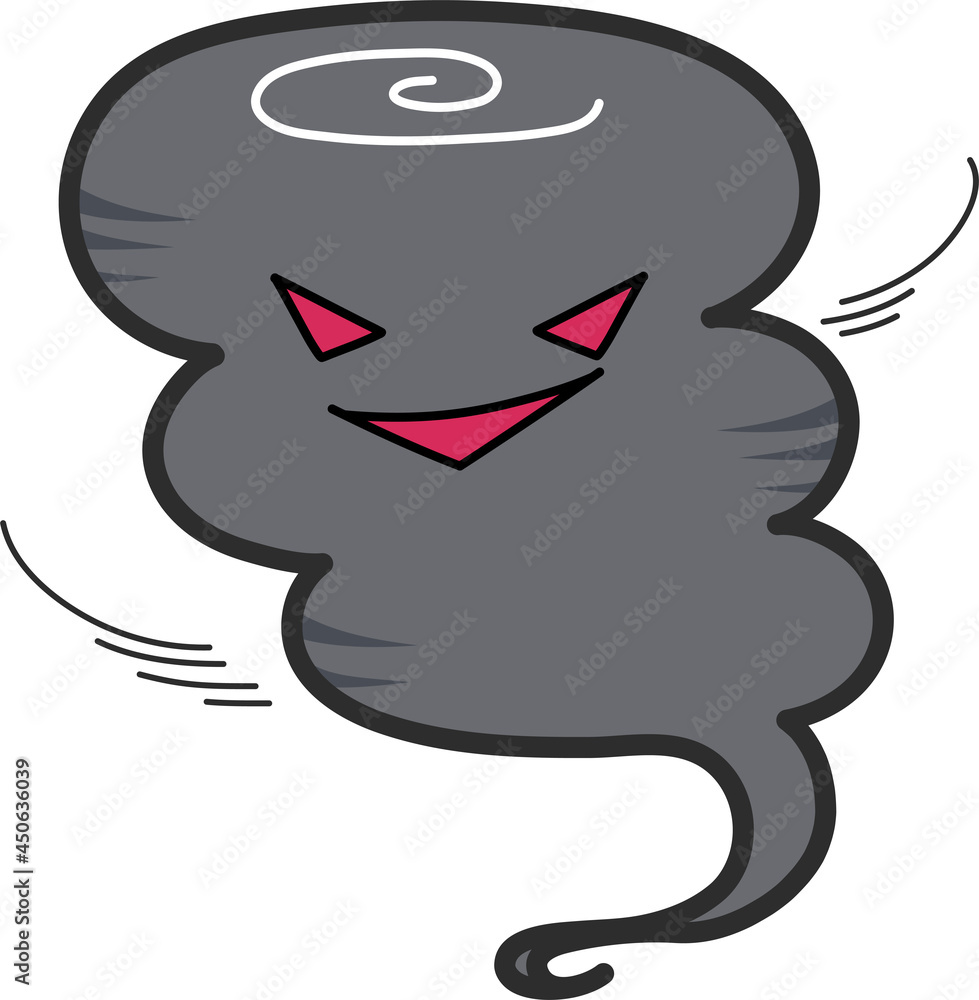 Obraz premium かわいい顔付き台風