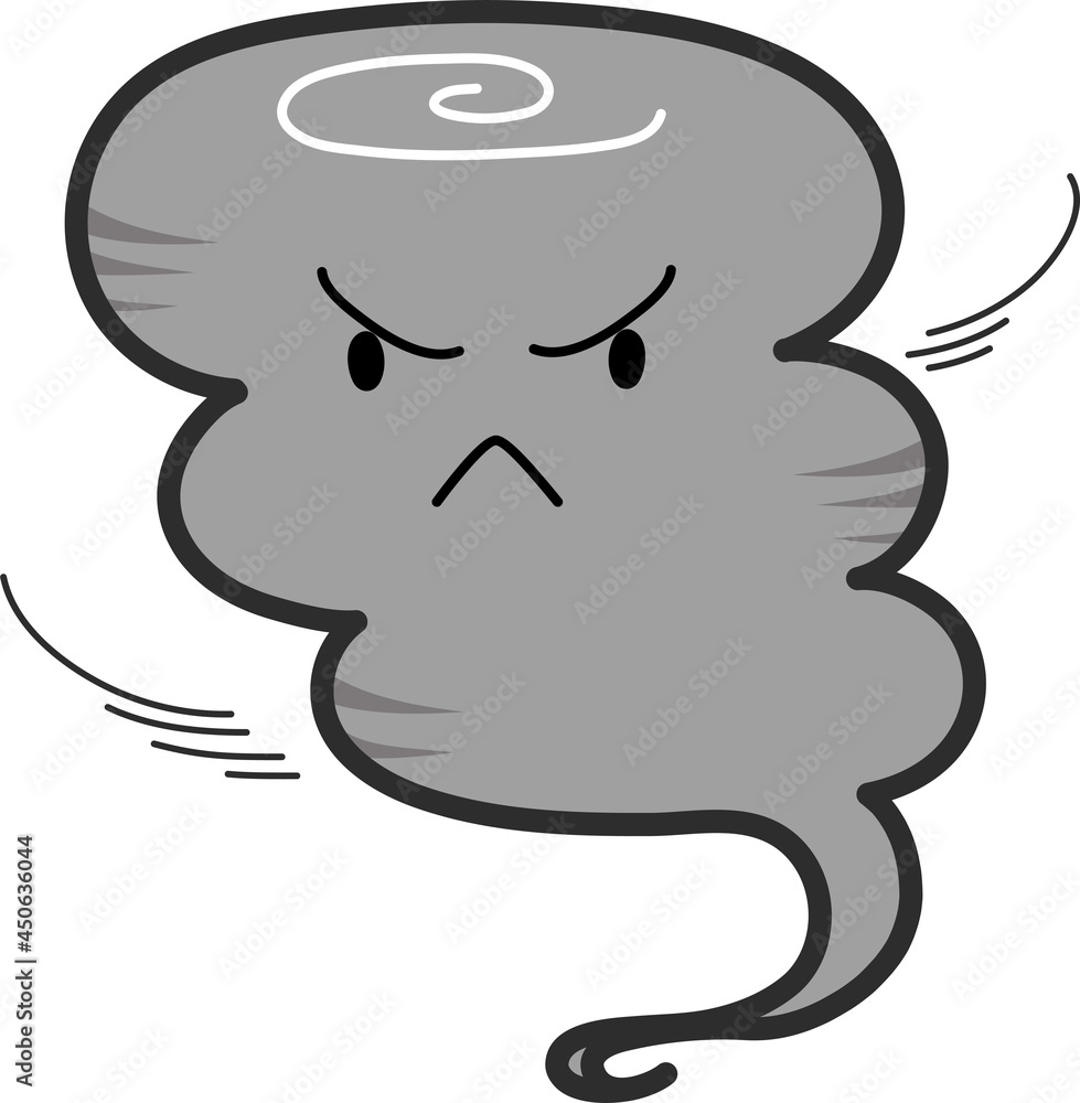 Obraz premium かわいい顔付き台風 