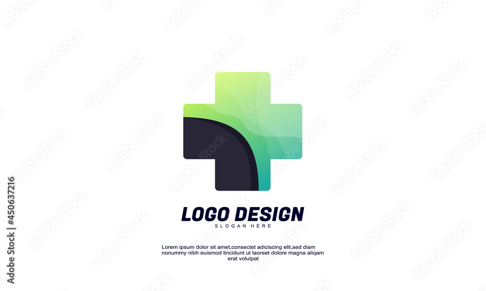 abstract creative idea logo for medical or healthy with colorful design template abstract creative idea logo for medical or healthy with colorful design template