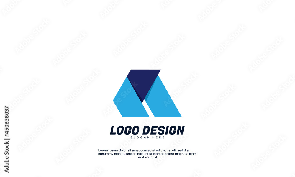stock vector abstract creative idea branding isolated modern logo for company corporate or business blue navy with flat design template stock vector abstract creative idea branding isolated modern logo for company corporate or business blue navy with flat design template