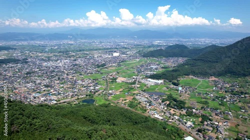 長野市松代町近辺の夏景色　信州　ドローン空撮 photo