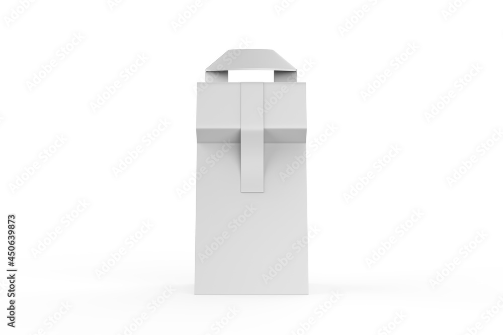Lunch bag isolated on white background. Convenient for office, school, university or travel. 3d illustration Lunch bag isolated on white background. Convenient for office, school, university or travel. 3d illustration