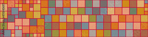 Abstract Geometric Pattern generative computational art illustration