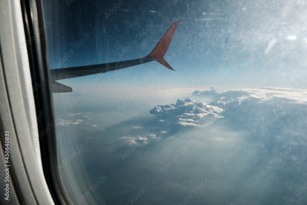 Fototapeta premium Window of the Illuminator in the plane.