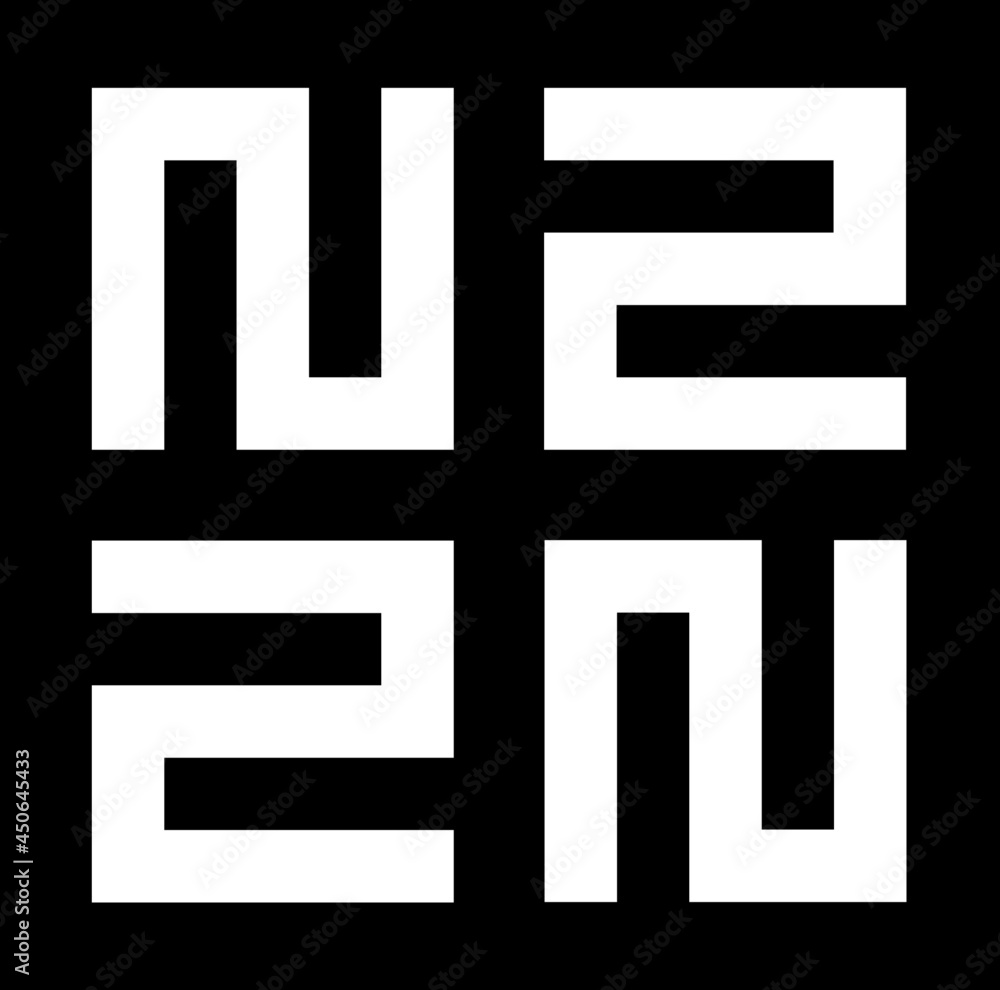 Fototapeta premium illustration of number as logo or variation