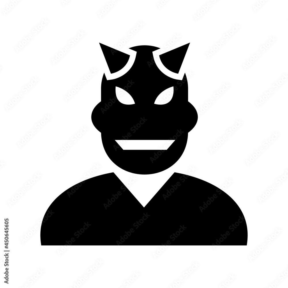 devil icon or logo isolated sign symbol vector illustration - high quality black style vector icons
